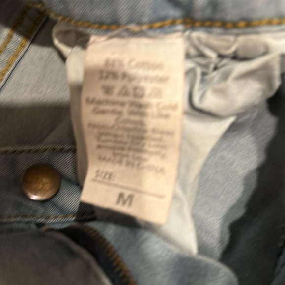 Distressed Light Blue Denim Shorts - Picture 2 of 4